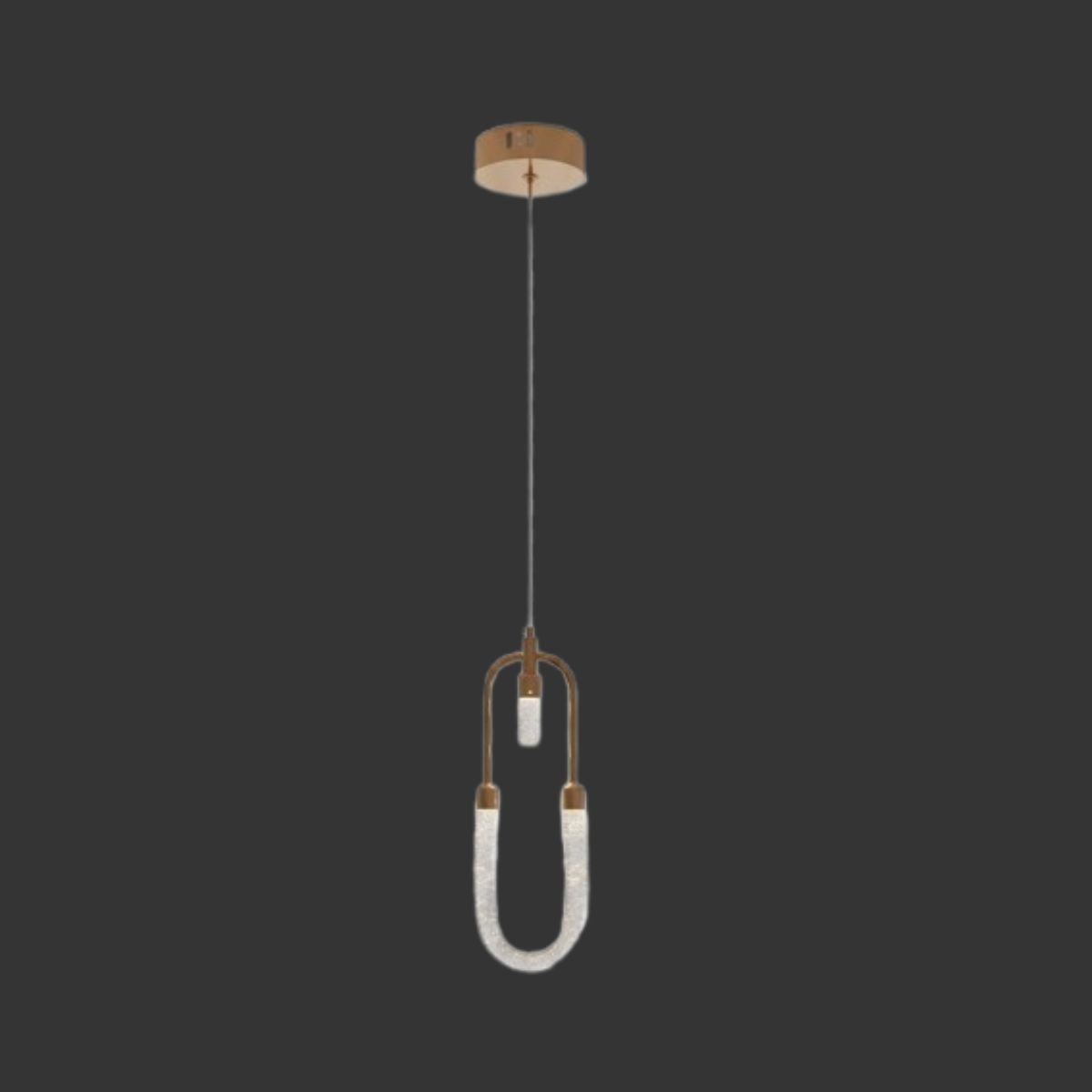 Oval Crystal LED Pendant Light – Gold Finish 