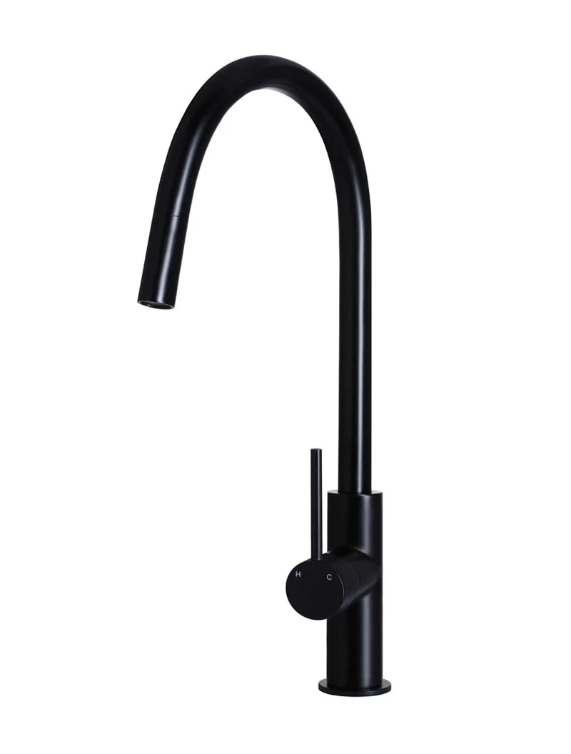 Round Piccola Pull Out Kitchen Mixer Tap