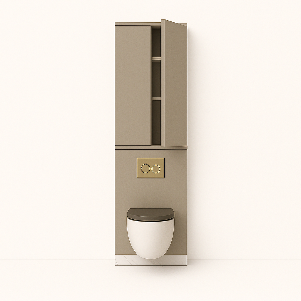 WC Wall & Cabinet With Moist Resistant Material