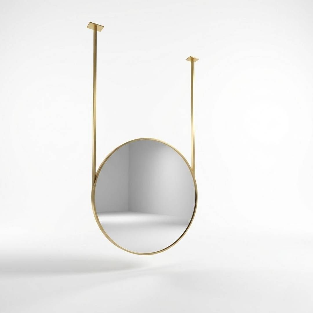 Luxury Double-Sided Hanging Mirror – Gold Frame 